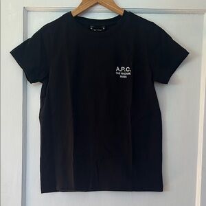 A.P.C. Paris Black T-Shirt monogram French minimalist